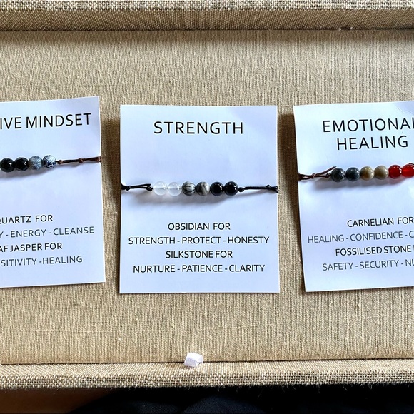 Bracelet Emotional Healing Inspirational Stone bracelet w card - Picture 6 of 10